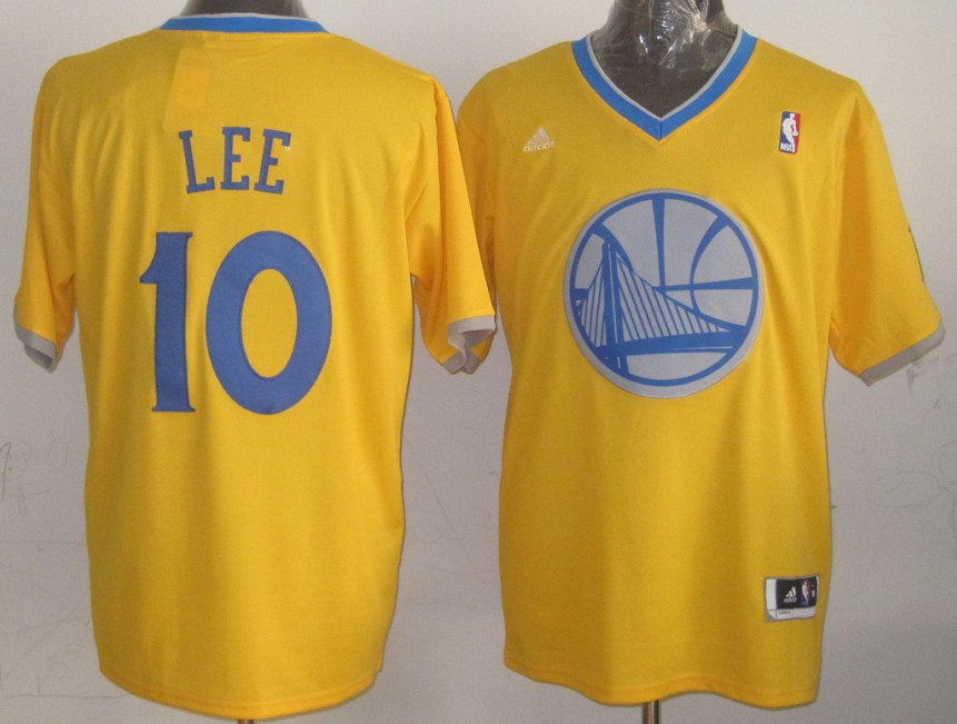  NBA Golden State Warriors 10 David Lee 2013 Christmas Day Fashion Swingman Yellow Jersey