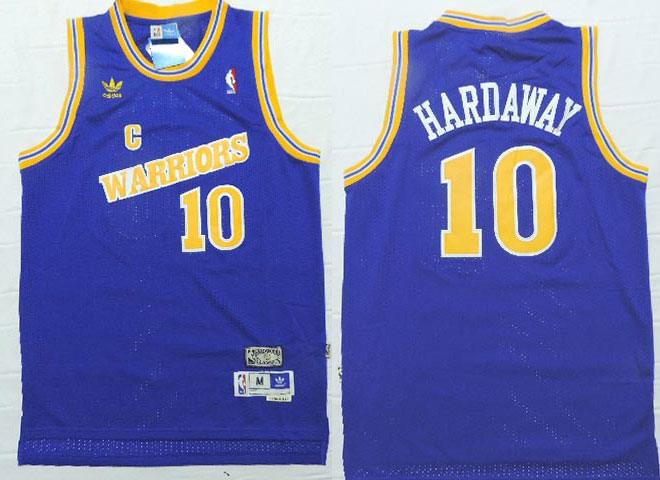 NBA Golden State Warriors 11 Tim Hardaway Throwback Swingman Blue Jerseys