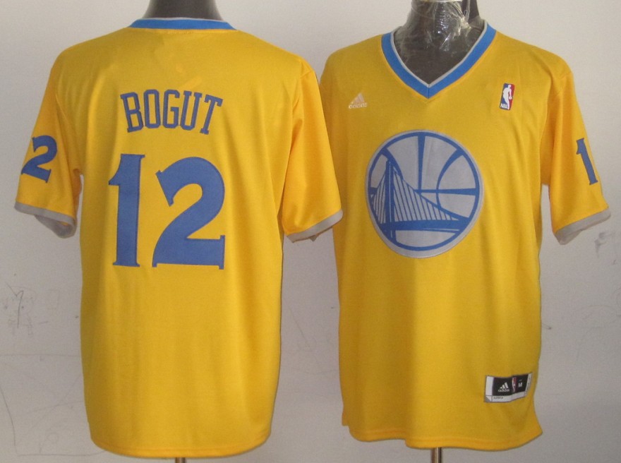  NBA Golden State Warriors 12 Andrew Bogut 2013 Christmas Day Fashion Swingman Yellow Jersey