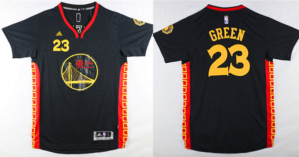 NBA Golden State Warriors 23 Draymond Green Charcoal 2016 Chinese New Year Basketball Jersey