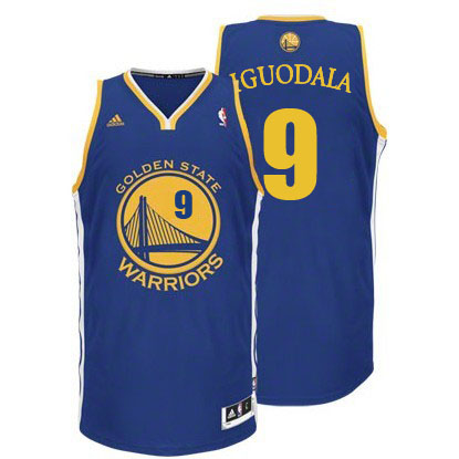 NBA Golden State Warriors 9 Andre Iguodala New Revolution 30 Swingman Road Blue Jersey