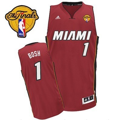 NBA Miami Heat 1 Chris Bosh New Revolution 30 Swingman Alternate Red Jersey