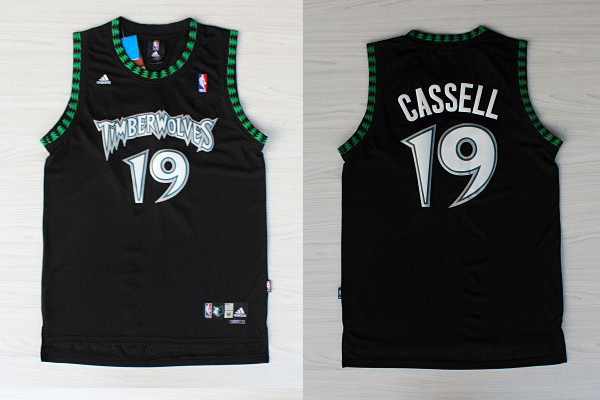 NBA Minnesota Timberwolves 19 Sam Cassell Throwback Soul Swingman Black Jersey
