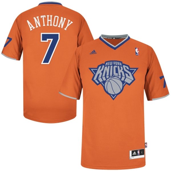 NBA New York Knicks 7 Carmelo Anthony 2013 Christmas Day Fashion Swingman Orange Jersey