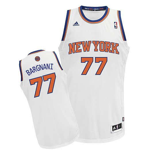 NBA New York Knicks 77 Andrea Bargnani New Revolution 30 Swingman Home White 2013 New Jersey