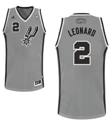 NBA San Antonio Spurs 2 Kawhi Leonard New Revolution 30 Swingman Home Gray Jersey