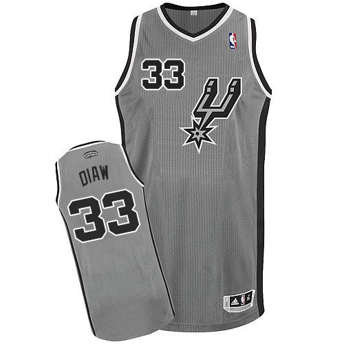 NBA San Antonio Spurs 33 Boris Diaw New Revolution 30 Swingman Alternate Grey Jerseys
