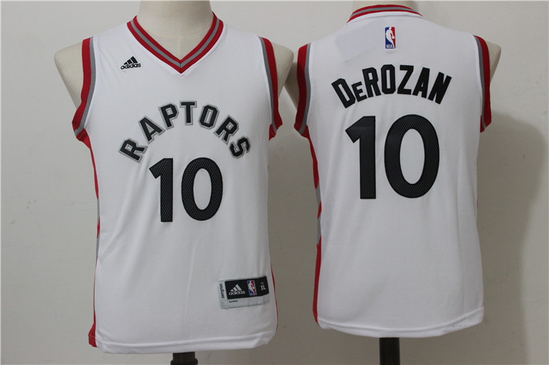 NBA Toronto Raptors 10 DeMar DeRozan Kid Jersey New Revolution 30 Swingman Red White Youth Jersey