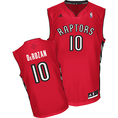 NBA Toronto Raptors 10 DeMar DeRozan New Revolution 30 Swingman Road Red Jersey
