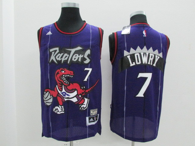 NBA Toronto Raptors 7 Kyle Lowry New Revolution 30 Swingman Soul Throwback Purple Jersey