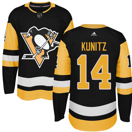 Pittsburgh Penguins #14 Chris Kunitz Black Alternate Authentic Stitched NHL Jersey