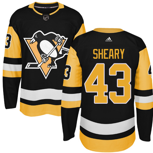 Pittsburgh Penguins #43 Conor Sheary Black Alternate Authentic Stitched NHL Jersey