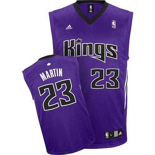 Sacramento Kings 23 Kevin Martin Road Purple Jersey