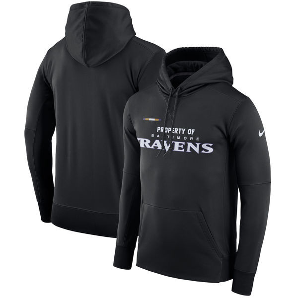 Baltimore Ravens Property Of Performance Pullover Hoodie Black