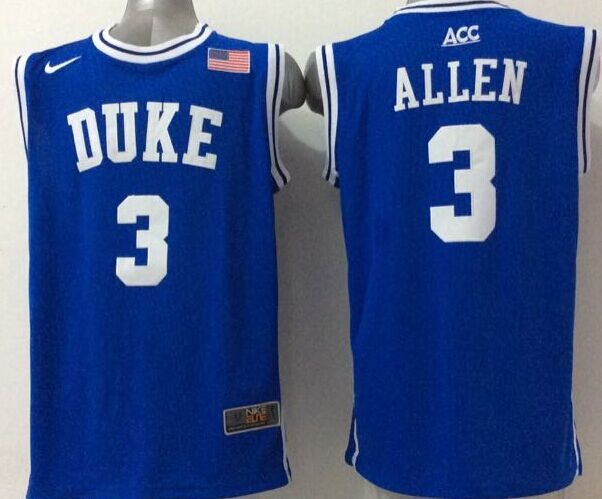 Blue Devils 3 Grayson Allen Blue Basketball Stitched NCAA Jersey