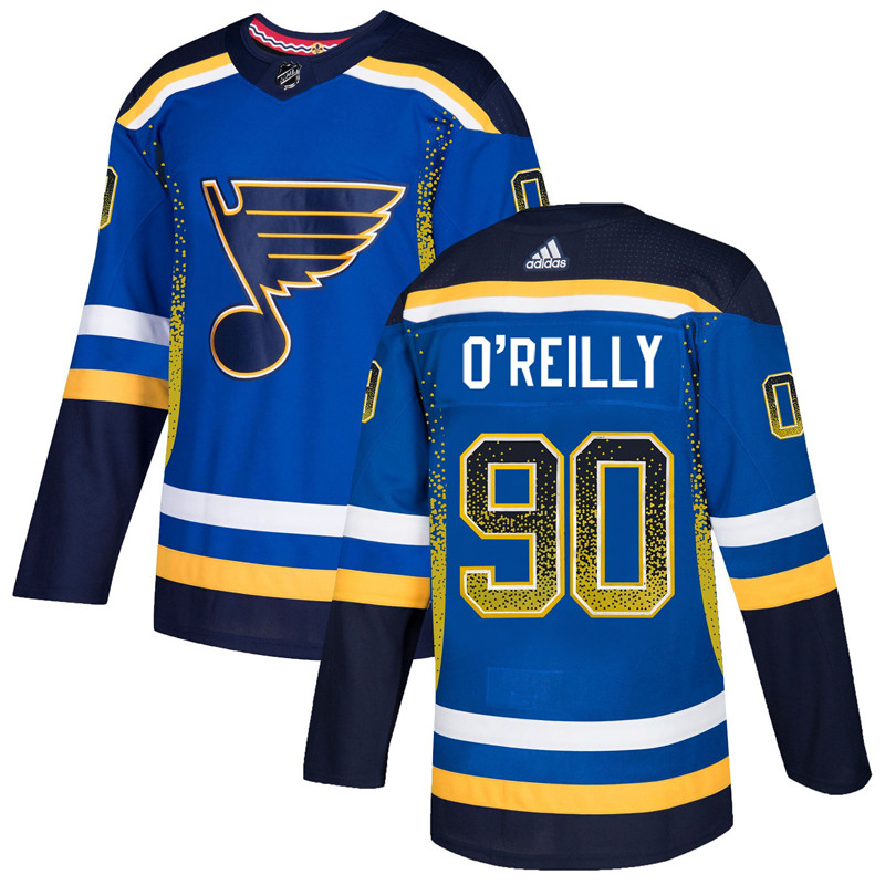 Blues 30 Ryan O'Reilly Blue Drift Fashion Jersey