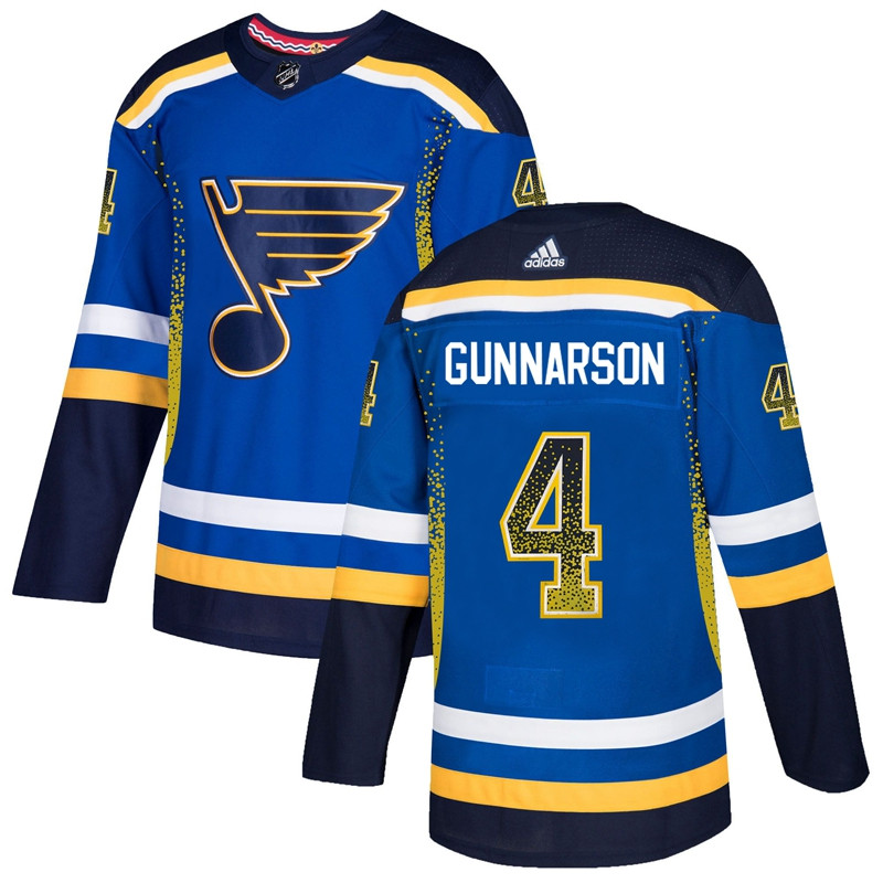 Blues 4 Carl Gunnarson Royal Drift Fashion Jersey