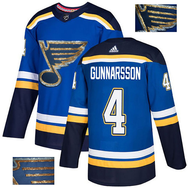Blues 4 Carl Gunnarsson Blue Glittery Edition Jersey