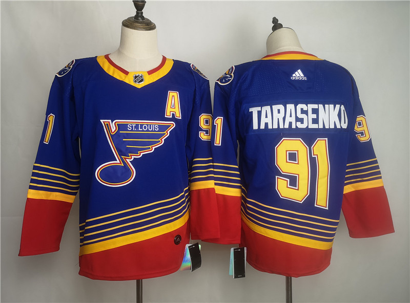 Blues 91 Vladimir Tarasenko Blue Jersey