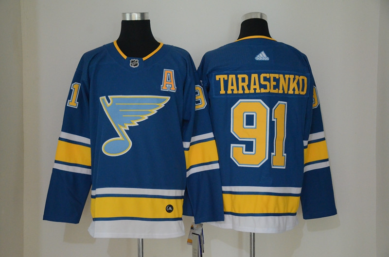 Blues 91 Vladimir Tarasenko Blue Alternate Jersey
