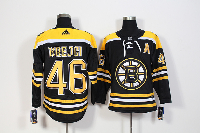 Bruins 46 David Kerjci Black Jersey