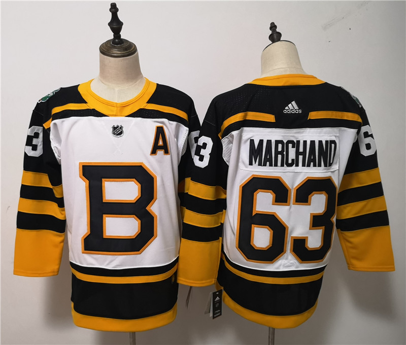 Bruins 63 Brad Marchand White 2019 Winter Classic Jersey