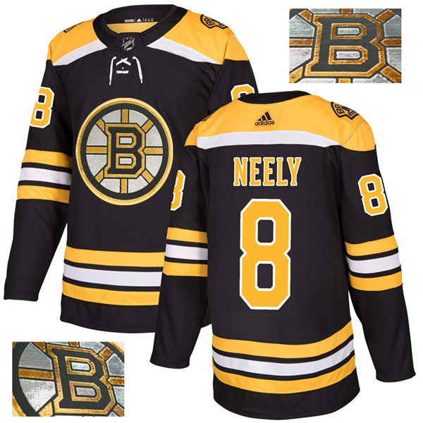 Bruins 8 Cam Neely Black With Special Glittery Logo Jersey