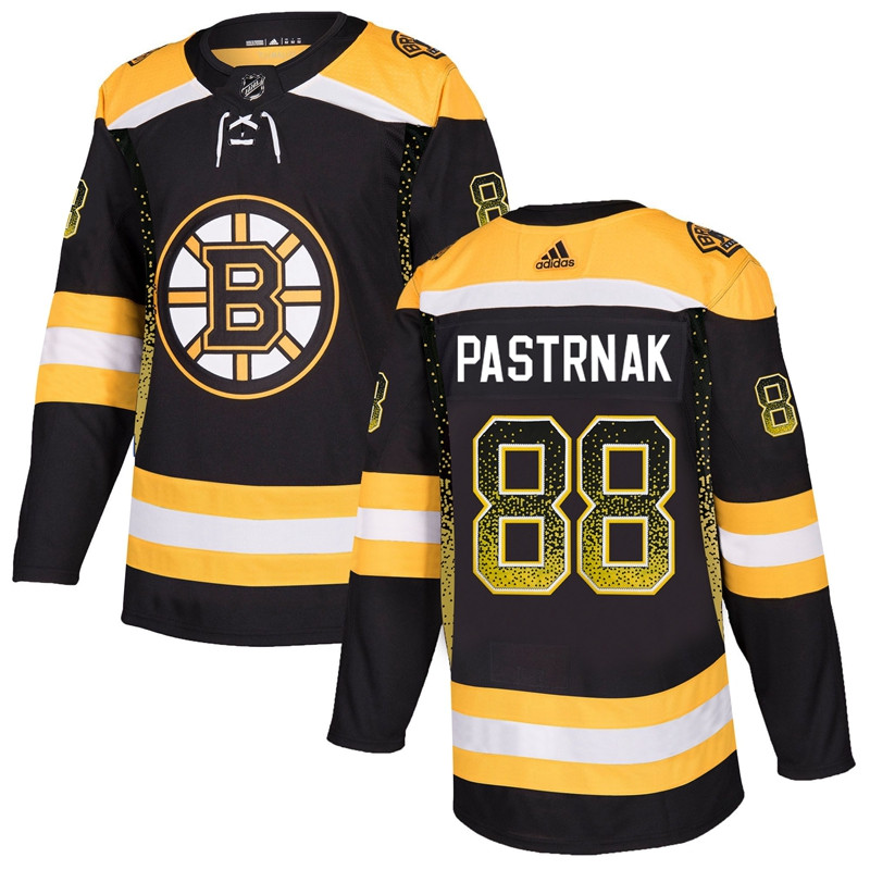 Bruins 88 David Pastrnak Black Drift Fashion Jersey