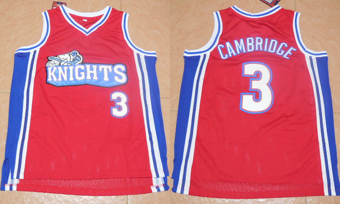 Calvin 3 Los Angeles Knights Basketball Jersey Stitch Like Mike Knights Basketball Jersey Hollywood Movie Red Jerseys