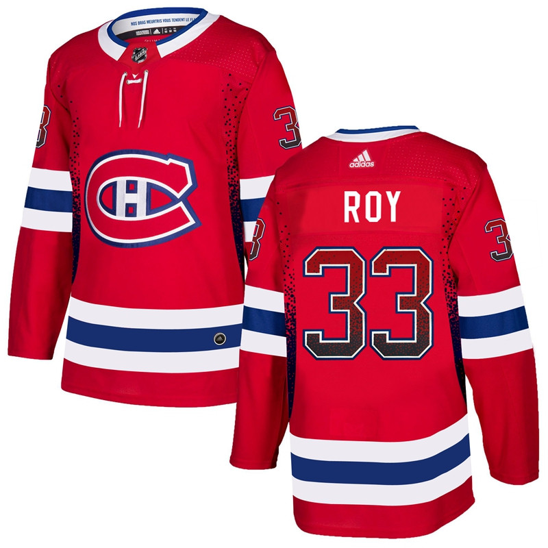 Canadiens 33 Patrick Roy Red Drift Fashion Jersey