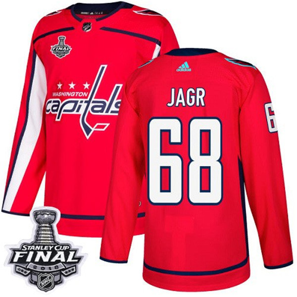 Capitals 68 Jaromir Jagr Red 2018 Stanley Cup Final Bound Jersey