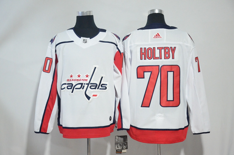 Capitals 70 Braden Holtby White Jersey