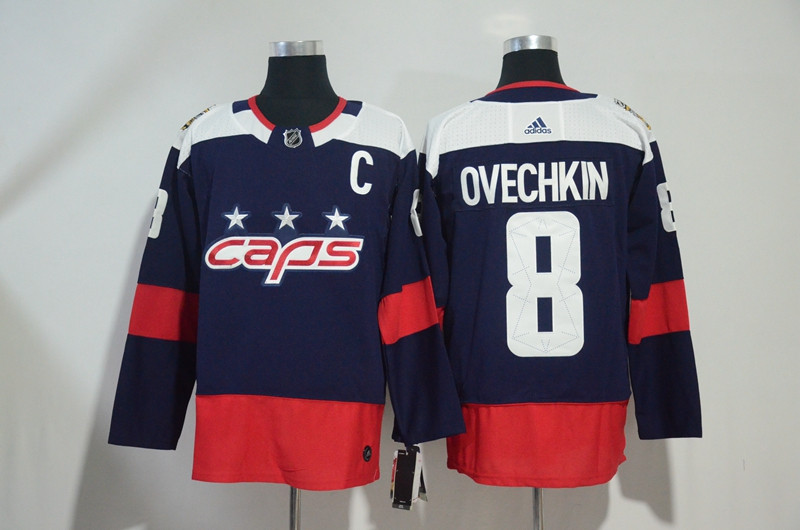 Capitals 8 Alexander Ovechkin Navy 2018 NHL Stadium Series Jersey