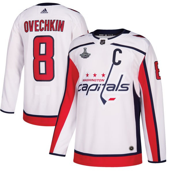 Capitals 8 Alexander Ovechkin White 2018 Stanley Cup Champions Jersey