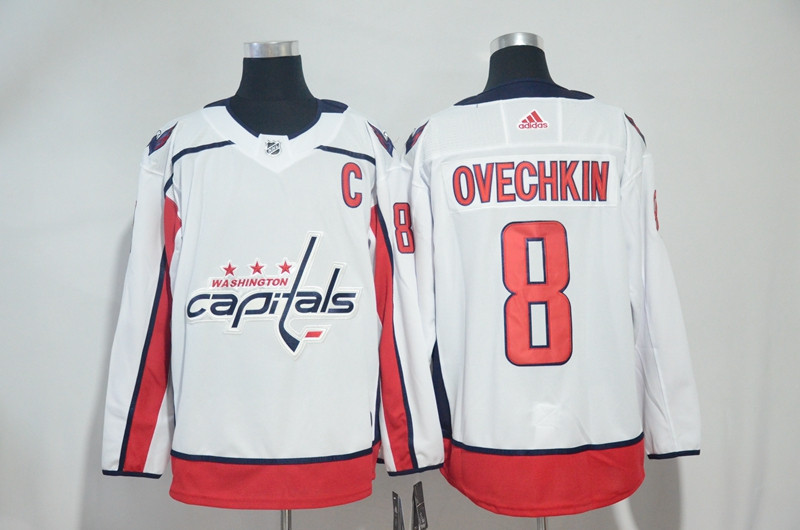 Capitals 8 Alexander Ovechkin White Jersey