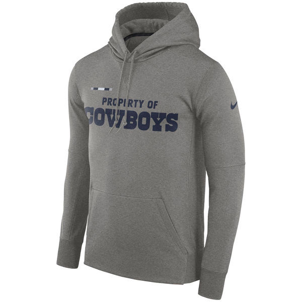 Dallas Cowboys Property Of Performance Pullover Hoodie Heathered Gray