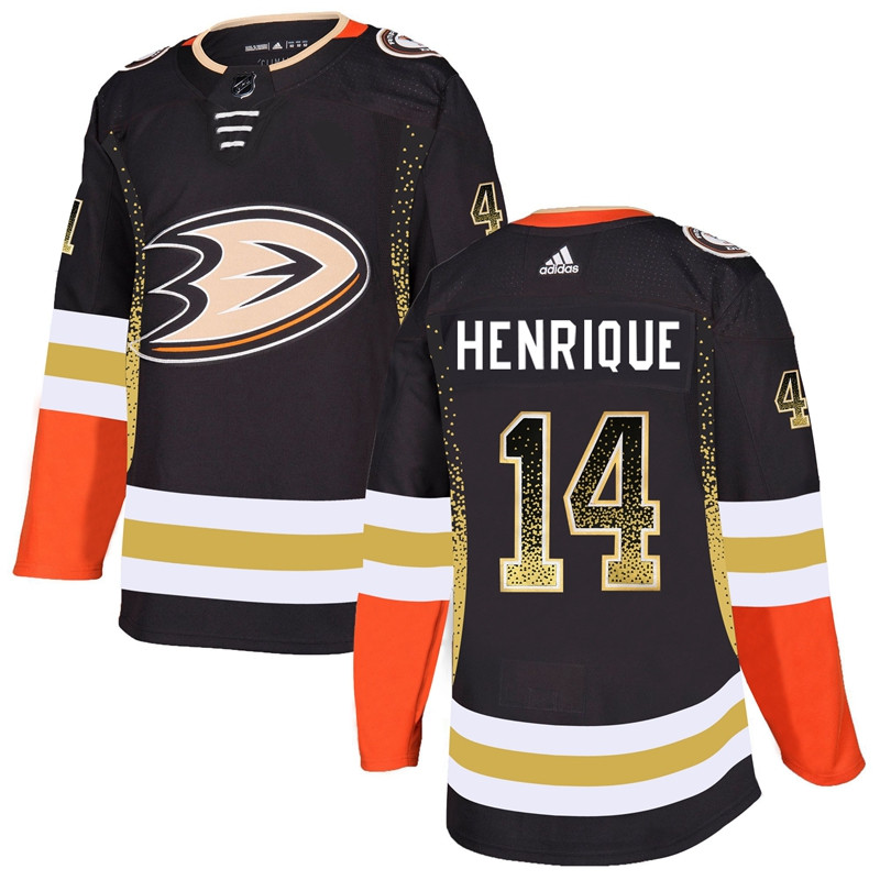 Ducks 14 Adam Henrique Black Drift Fashion Jersey