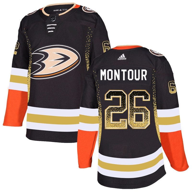 Ducks 26 Brandon Montour Black Drift Fashion Jersey