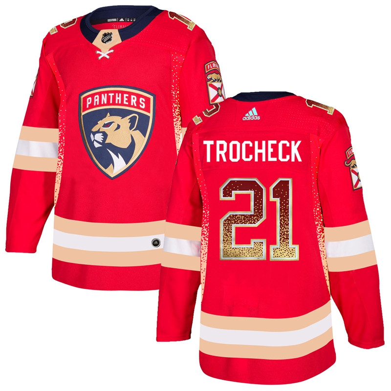 Florida Panthers 21 Vincent Trocheck Red Drift Fashion Jersey