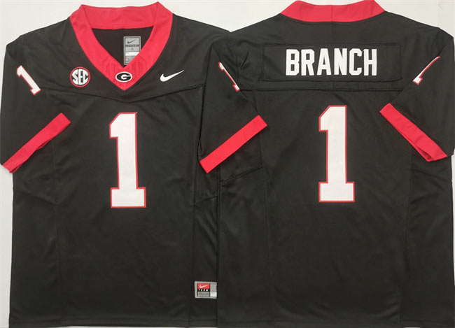Georgia Bulldogs 1 Zachariah Branch Black F.U.S.E. Stitched Jersey