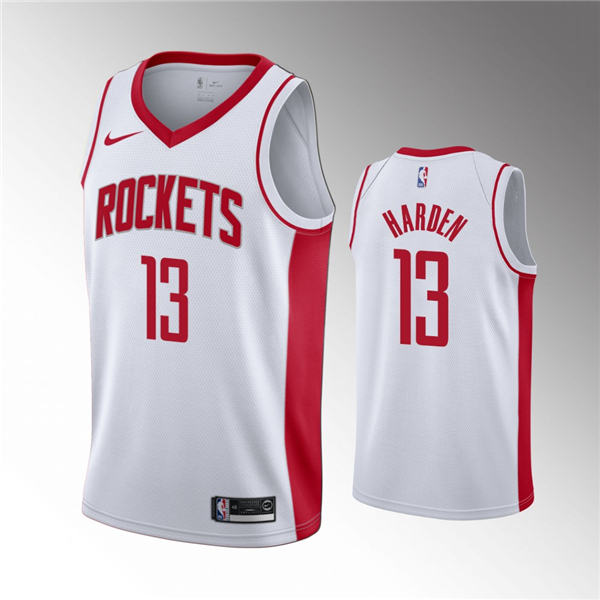 Houston Rockets #13 James Harden 2019 20 Association Jersey White