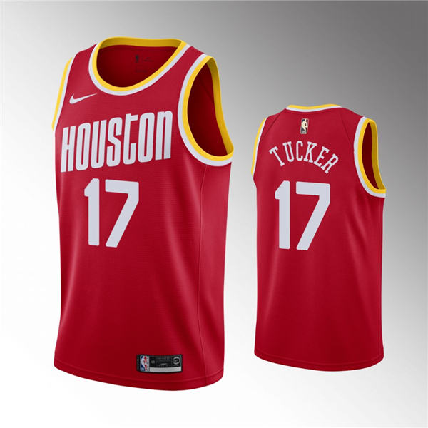 Houston Rockets #17 P.J. Tucker 2019 20 Hardwood Classics Jersey Red