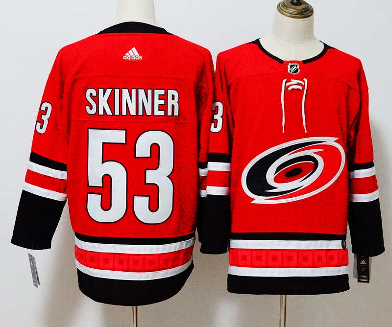 Hurricanes 53 Jeff Skinner Red Jersey