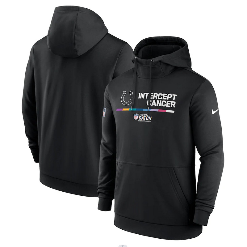 Indianapolis Colts Nike 2022 NFL Crucial Catch Therma Performance Pullover Hoodie Black