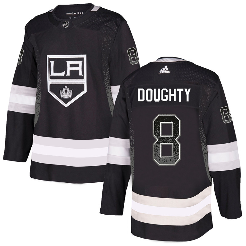 Kings 8 Drew Doughty Black Drift Fashion Jersey