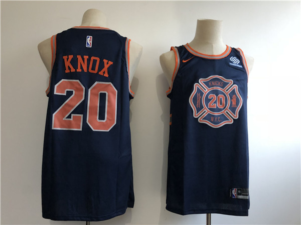 Knicks 20 Kevin Knox Navy 2018 19 City Edition Swingman Jersey