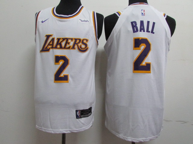 Lakers 2 Lonzo Ball White 2018 19 Authentic Jersey