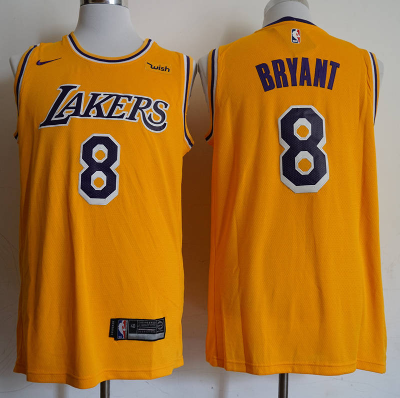 Lakers 8 Kobe Bryant Gold 2018 19 Swingman Jersey