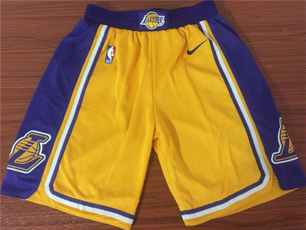 Lakers Yellow 2018 19 Swingman Short