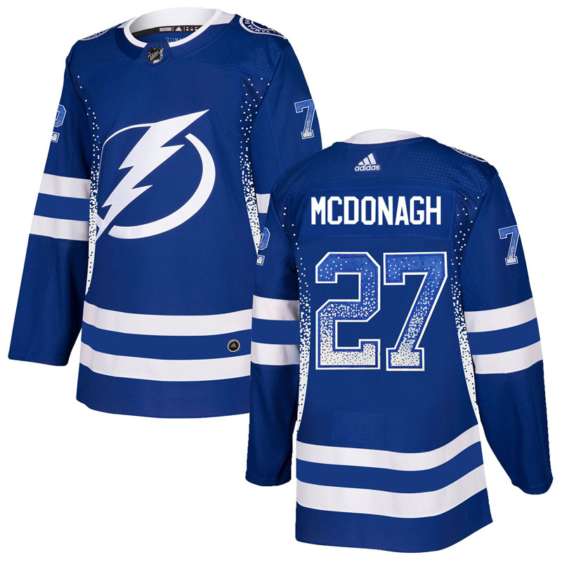 Lightning 27 Ryan McDonagh Blue Drift Fashion Jersey